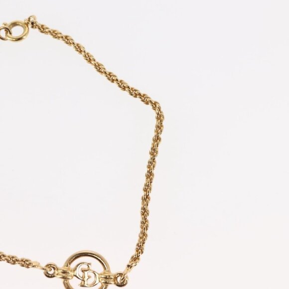 Christian Dior Circle Logo Bracelet metal Gold Tone Auth - Picture 12 of 12